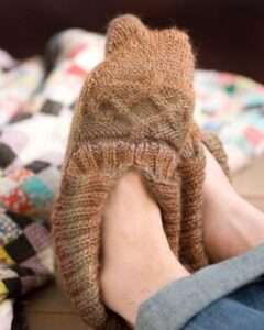 old person slipper knitting patterns