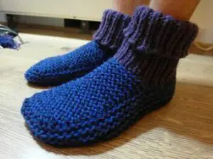 slipper boots knitting