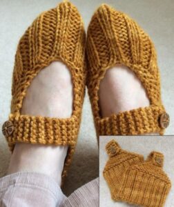 pocketbook slippers knitting
