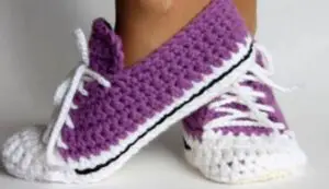 crochet sneaker booties