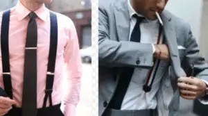 business way on wearing suspenders