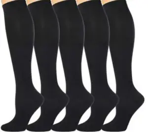 clean all black compression socks