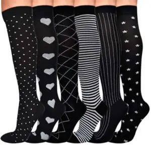 black compression socks for style