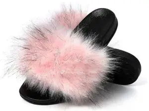 women's fluffy slippers outdoor